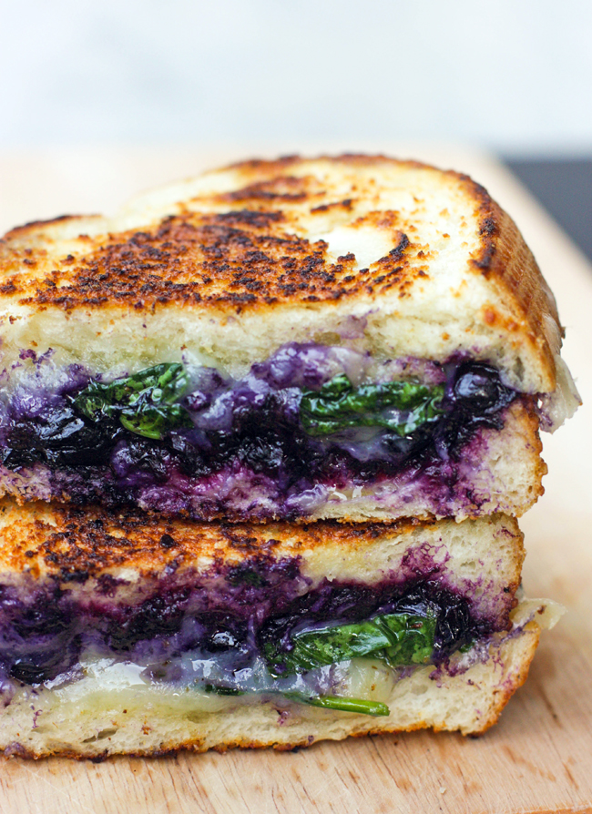 Balsamic Blueberry Grilled Cheese via Best Friends for Frosting | https://www.roseclearfield.com