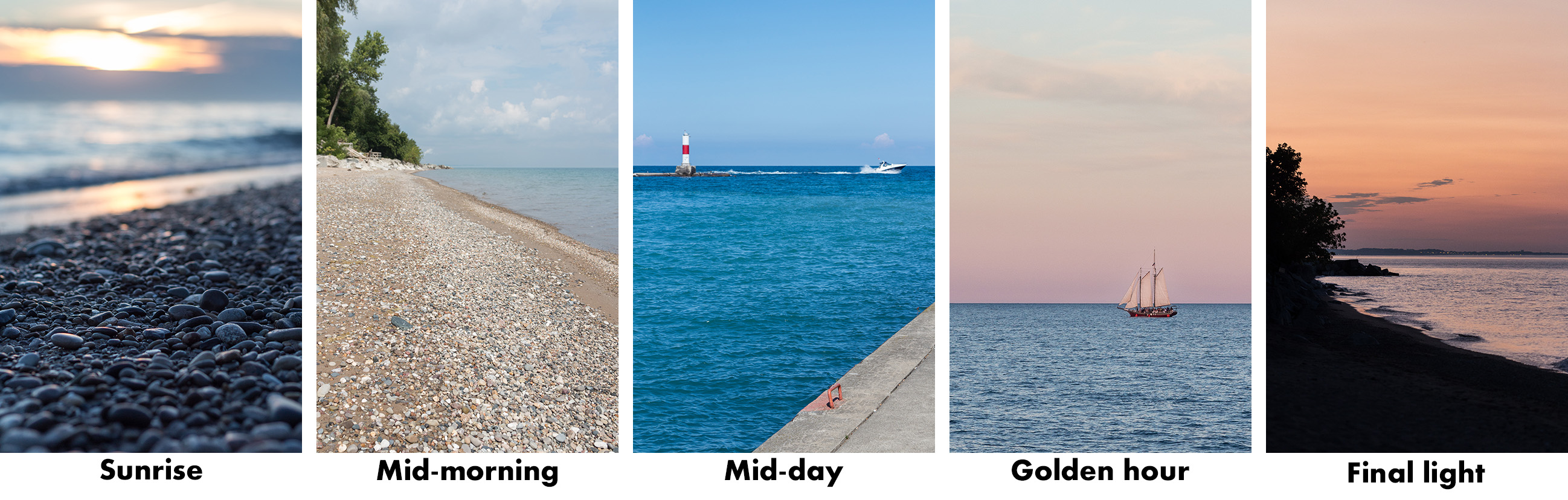 Beach Light Progression Over the Day | https://www.roseclearfield.com