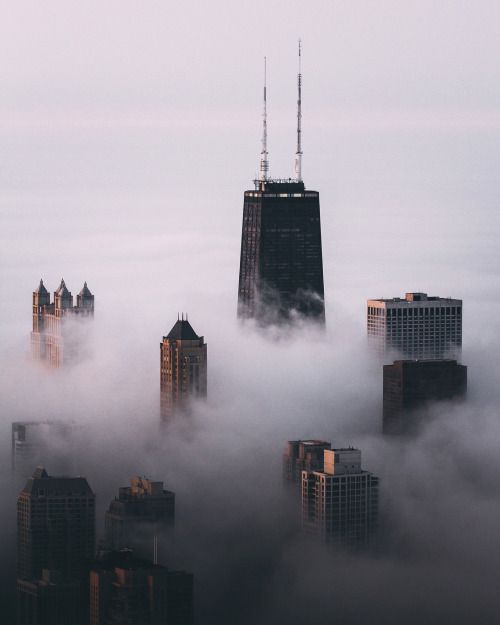 Chicago in the Fog by Michael Salisbury (msalisbu) on Instagram | https://www.roseclearfield.com