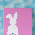 DIY Easter Bunny Canvas Wall Art | https://www.roseclearfield.com