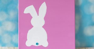 DIY Easter Bunny Canvas Wall Art