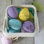 DIY Pastel Painted Speckled Plastic Easter Eggs | https://www.roseclearfield.com