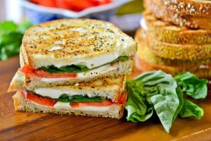 Grilled Cheese Margherita Sandwiches via Full Fork Ahead | https://www.roseclearfield.com
