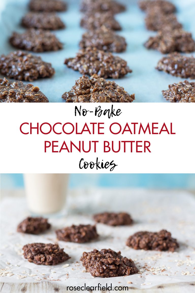 No-Bake Chocolate Oatmeal Peanut Butter Cookies - Rose Clearfield