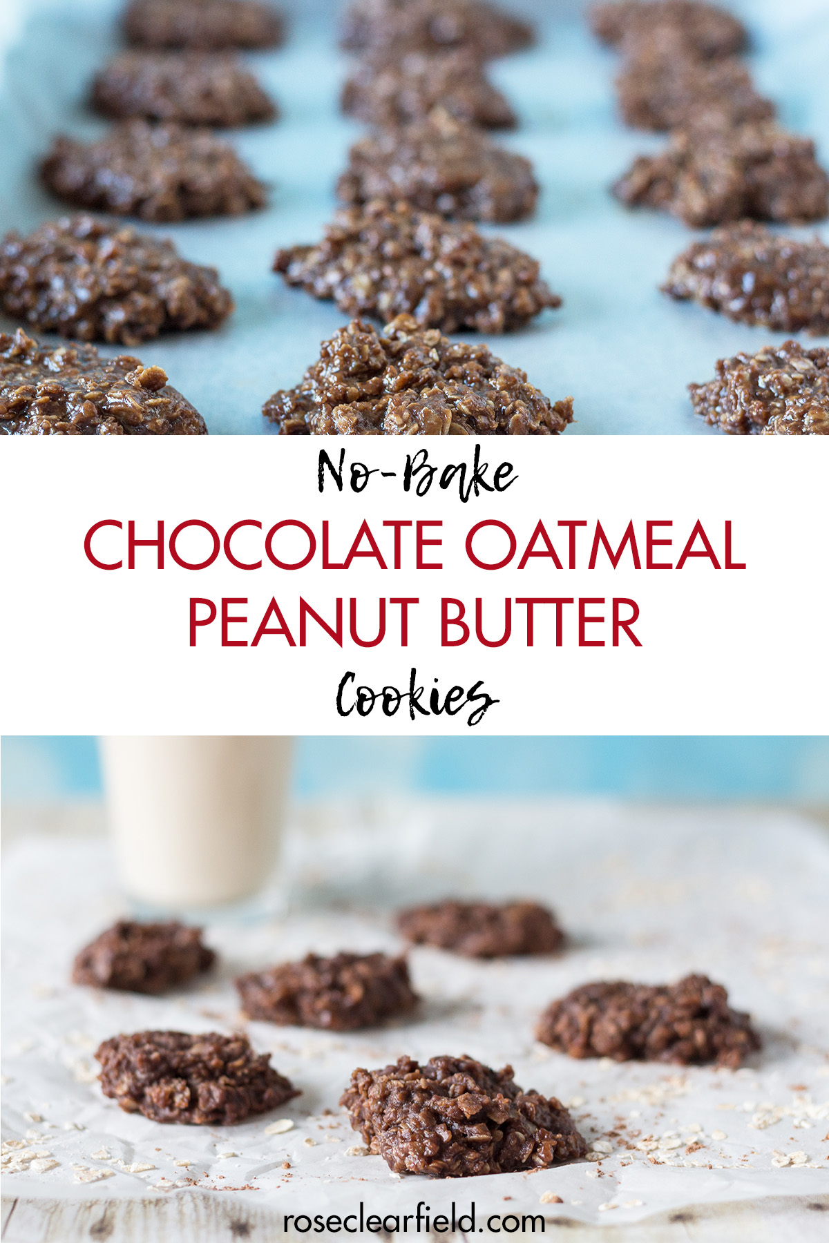 No-Bake Chocolate Oatmeal Peanut Butter Cookies