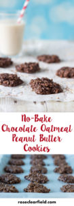 No-Bake Chocolate Oatmeal Peanut Butter Cookies | https://www.roseclearfield.com