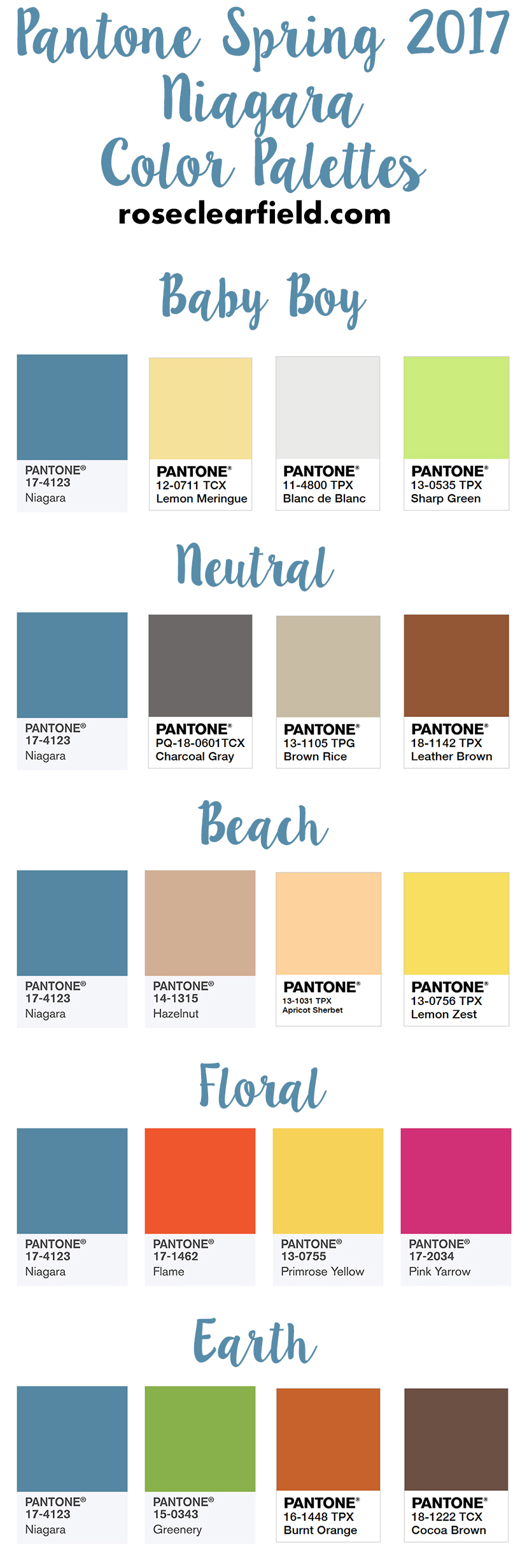 Pantone Spring 2017 Niagara Color Palettes | https://www.roseclearfield.com