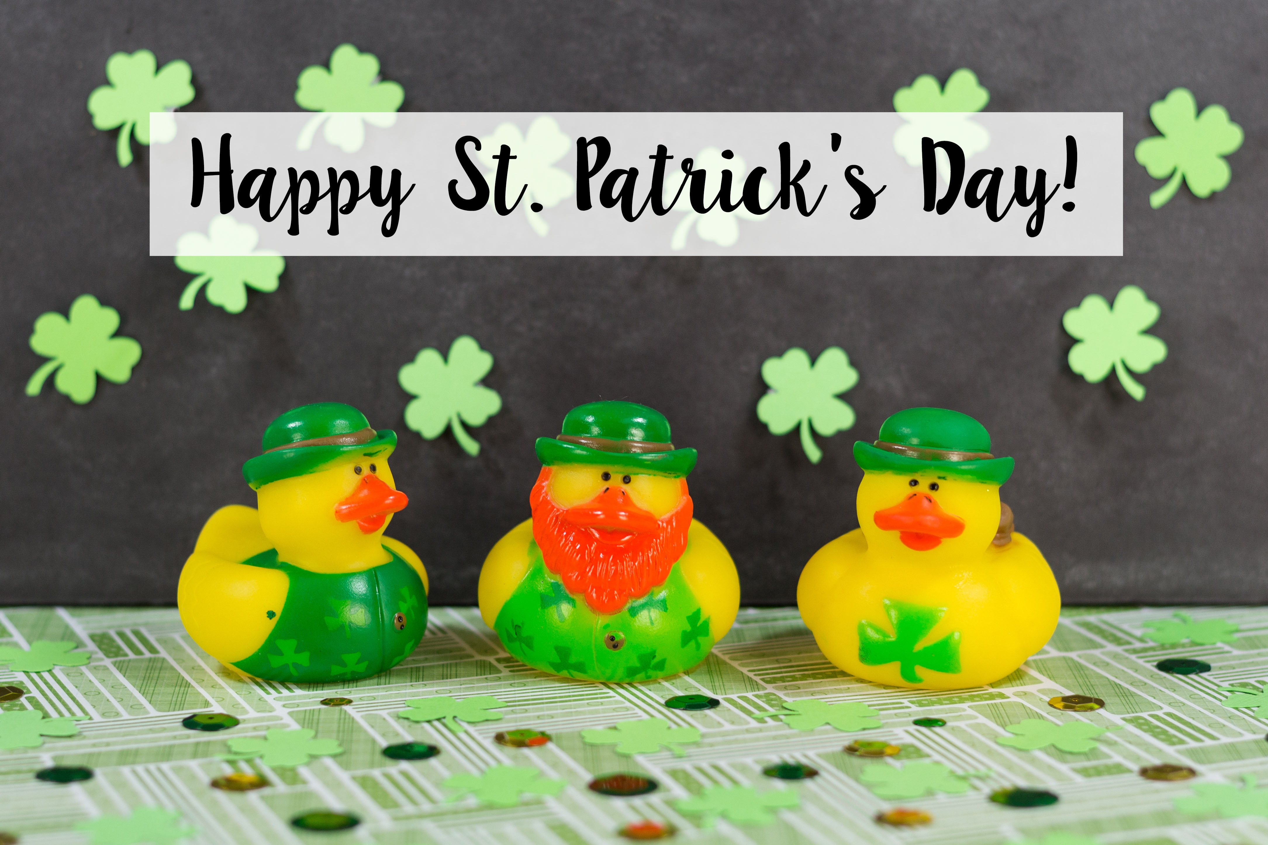 Happy St. Patrick's Day Rubber Ducks | https://www.roseclearfield.com