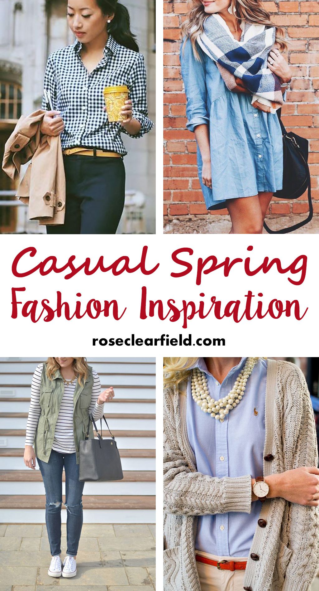 Casual Spring Fashion Inspiration | https://www.roseclearfield.com