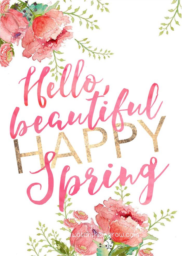 Free Spring Printables - I Watch Them Grow | https://www.roseclearfield.com