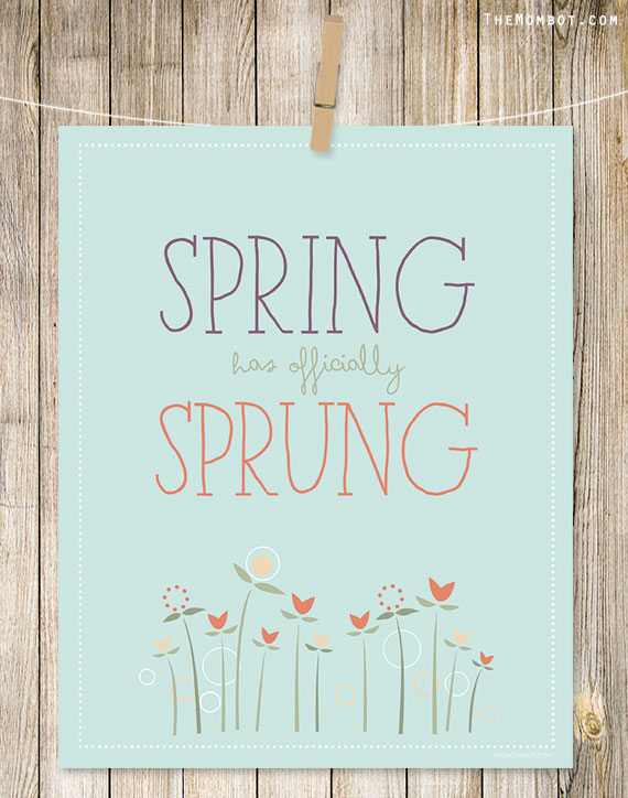 Free Spring Printables - The Mom Bot | https://www.roseclearfield.com