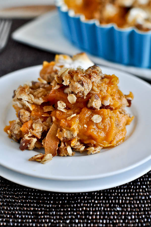 Easter Dinner Menu - Lightened Up Sweet Potato Casserole via How Sweet Eats | https://www.roseclearfield.com