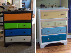 Nursery Dresser Before and After | https://www.roseclearfield.com
