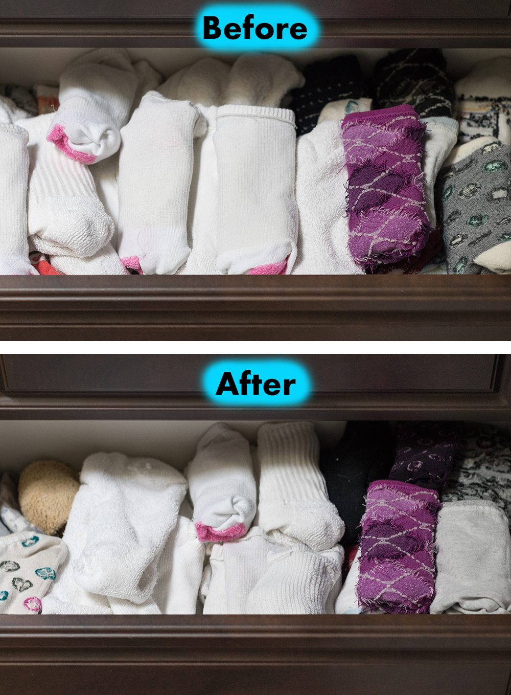 Sock Drawer Organization