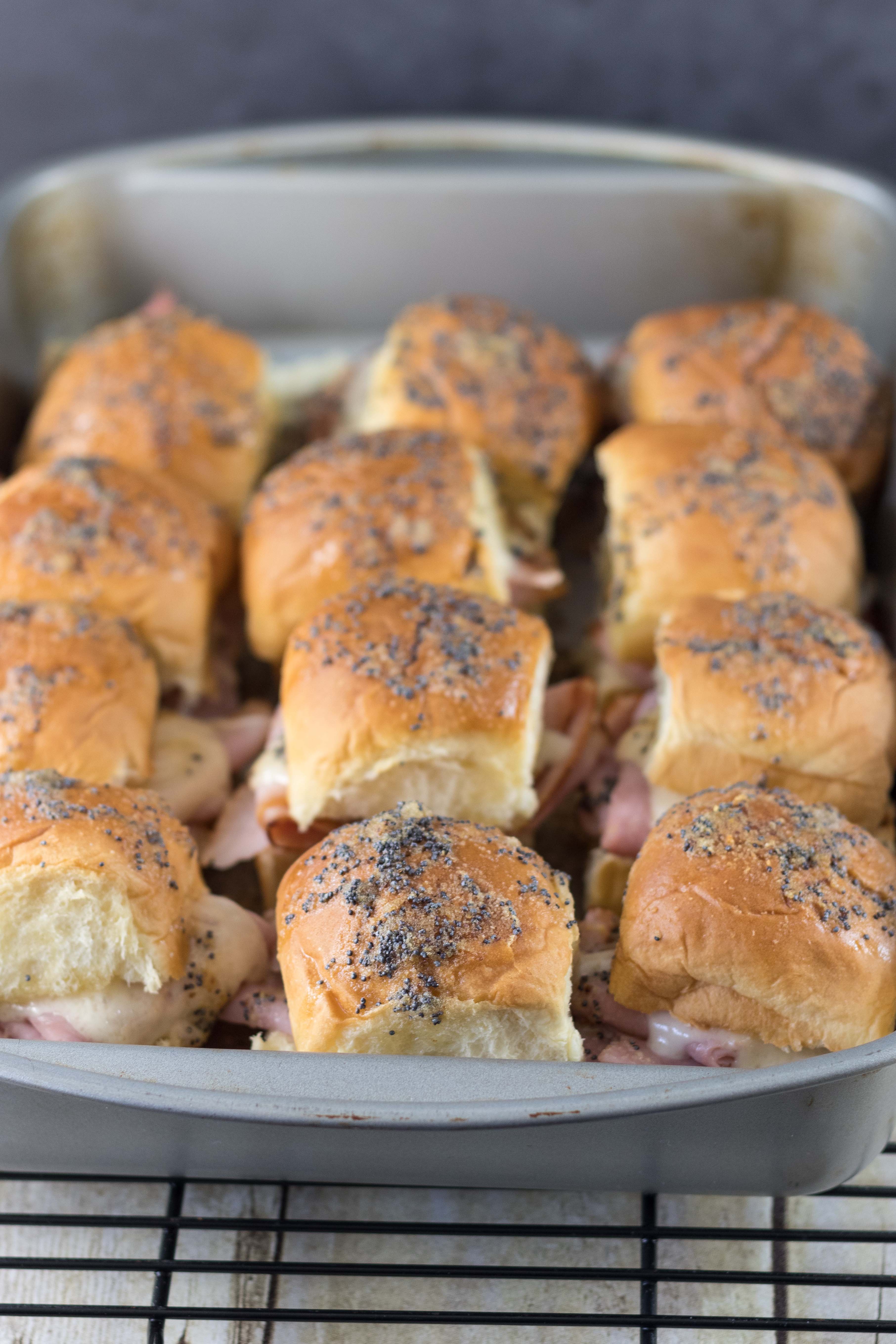 Hawaiian Roll Ham and Swiss Cheese Sliders - Rose Clearfield