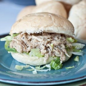 30 Days of Healthy Dinner Recipes - Slow Cooker Chicken Caesar Sandwiches via Boys Ahoy | https://www.roseclearfield.com