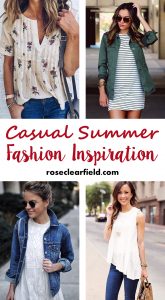 Casual Summer Fashion Inspiration | https://www.roseclearfield.com