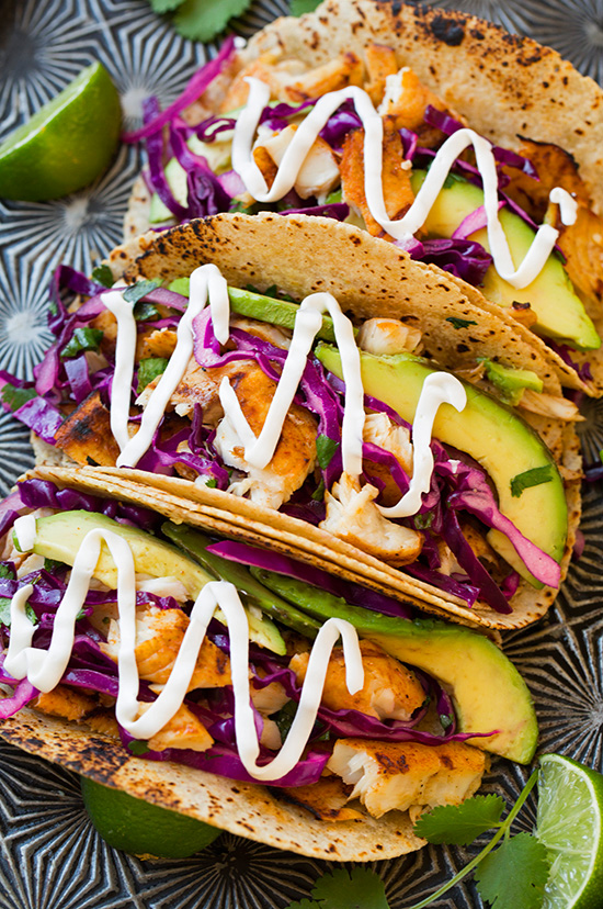 30 Days of Healthy Grilling Recipes - Grilled Fish Tacos with Lime Cabbage Slaw via Cooking Classy | https://www.roseclearfield.com