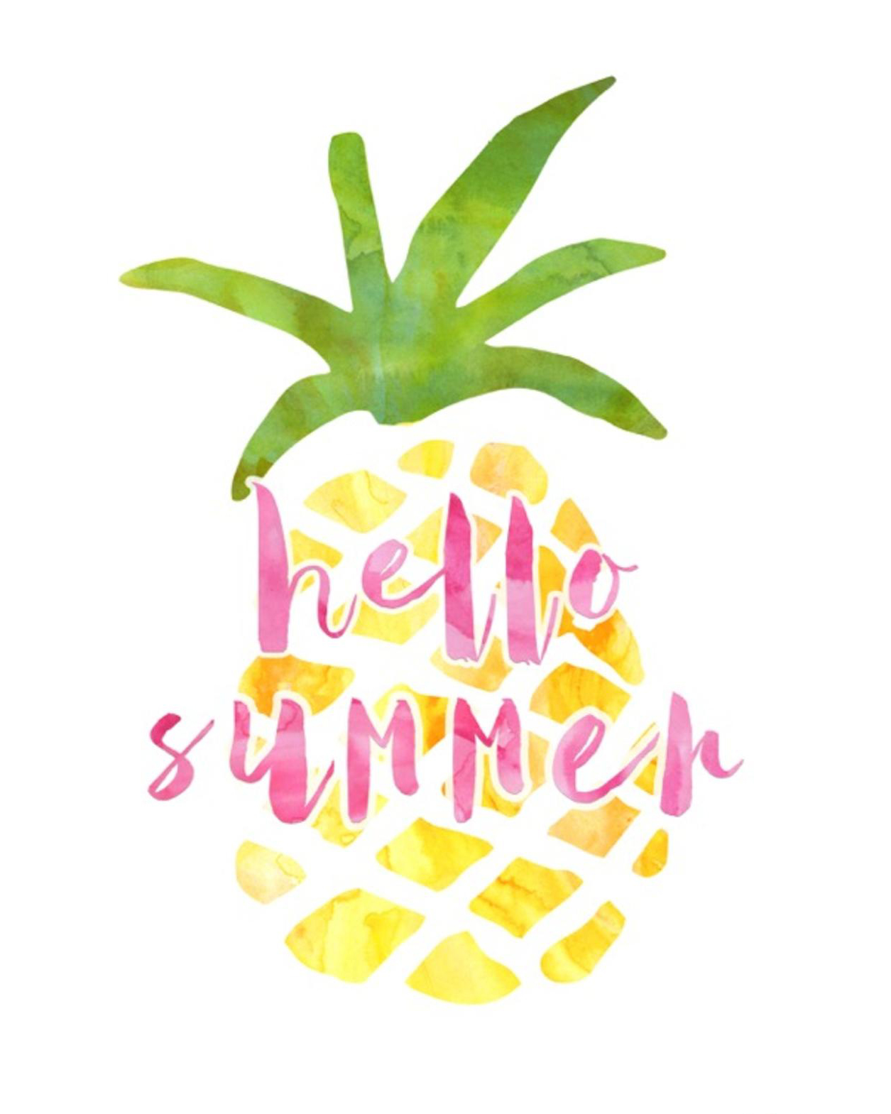 Free Summer Printables - Hello Summer Pineapple via Frosted Events | https://www.roseclearfield.com