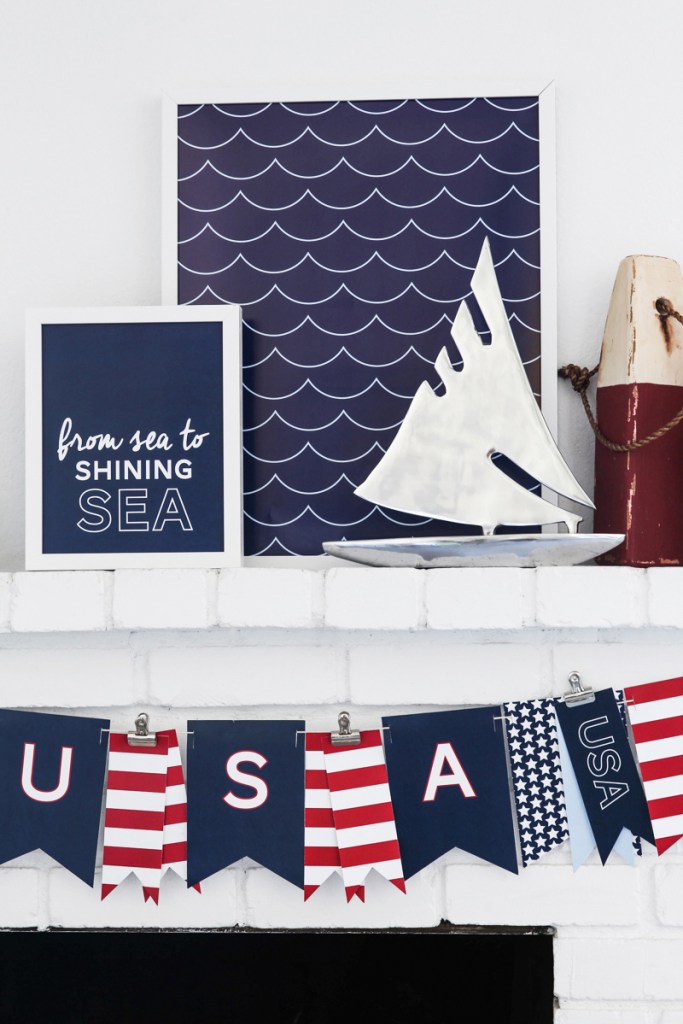 Free Summer Printables - Patriotic 4th of July Nautical Prints via Tater Tots and Jello | https://www.roseclearfield.com