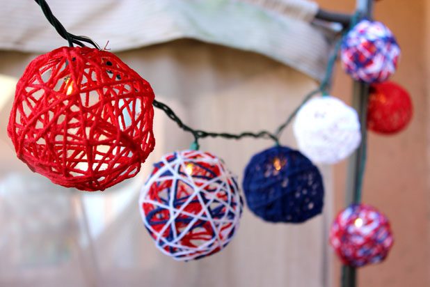 Easy DIY Fourth of July Decorations - Patriotic String Lights via Jonathan Fong at eHow | https://www.roseclearfield.com