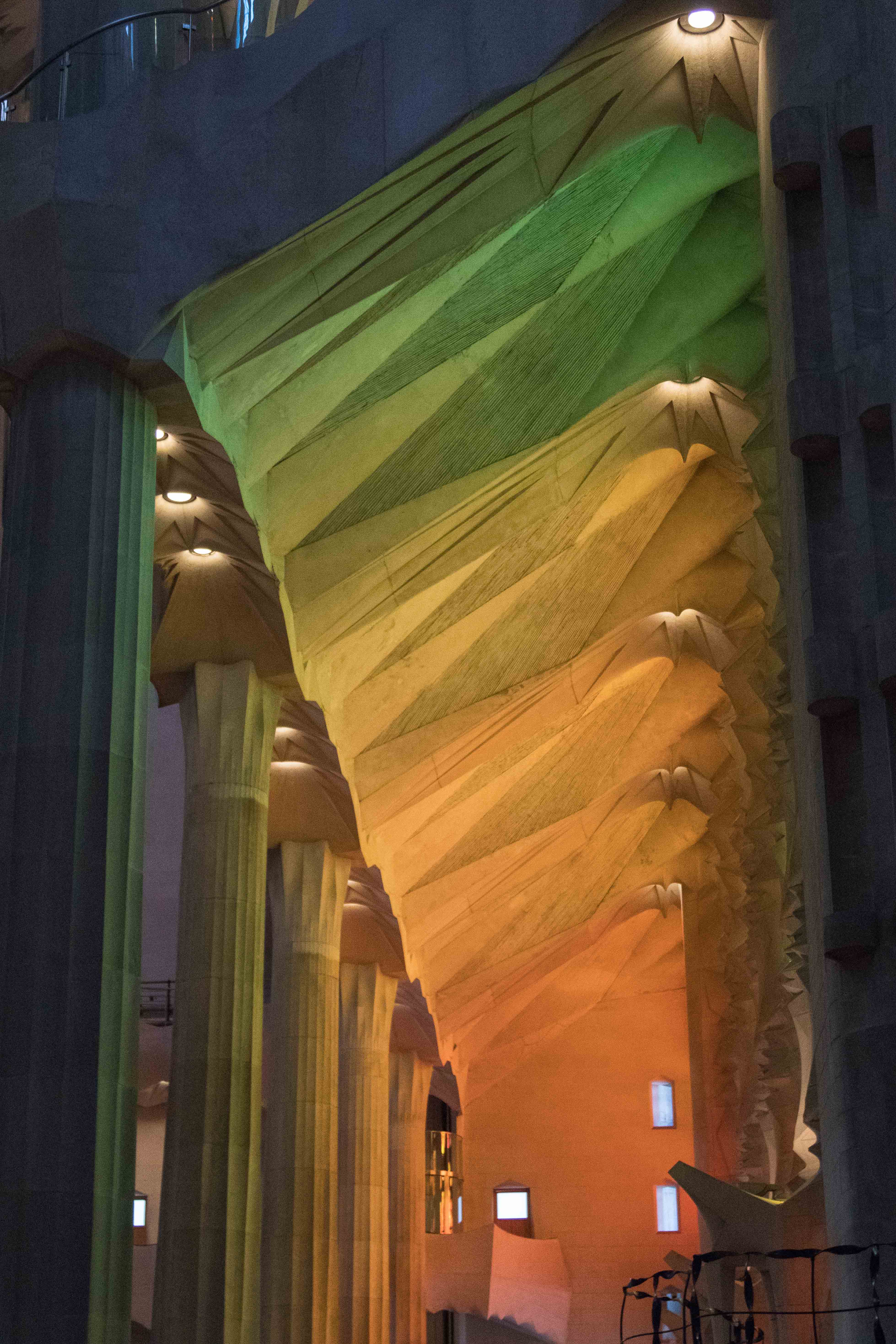 Sagrada Familia Rainbow Lighting | https://www.roseclearfield.com