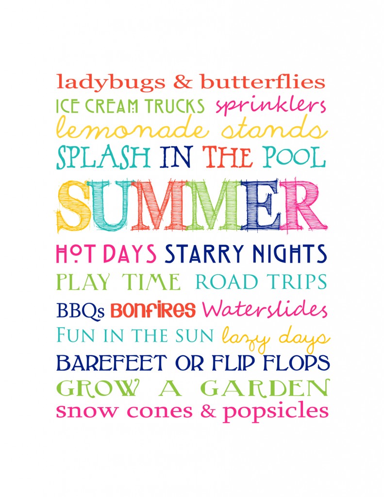 Free Summer Printables - Summer Subway Art via Manda Girl | https://www.roseclearfield.com