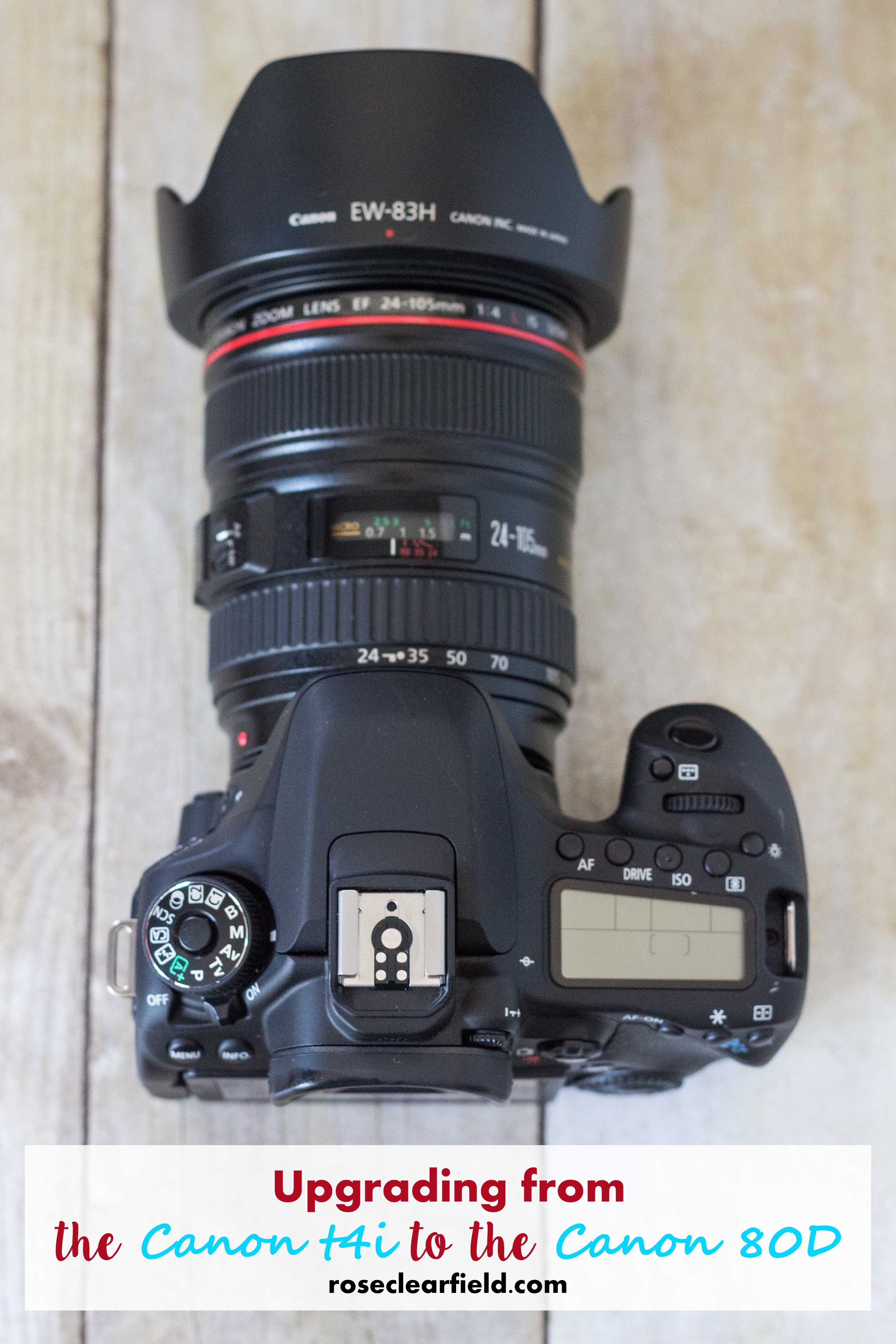 Upgrading from the Canon t4i to the Canon 80D | https://www.roseclearfield.com