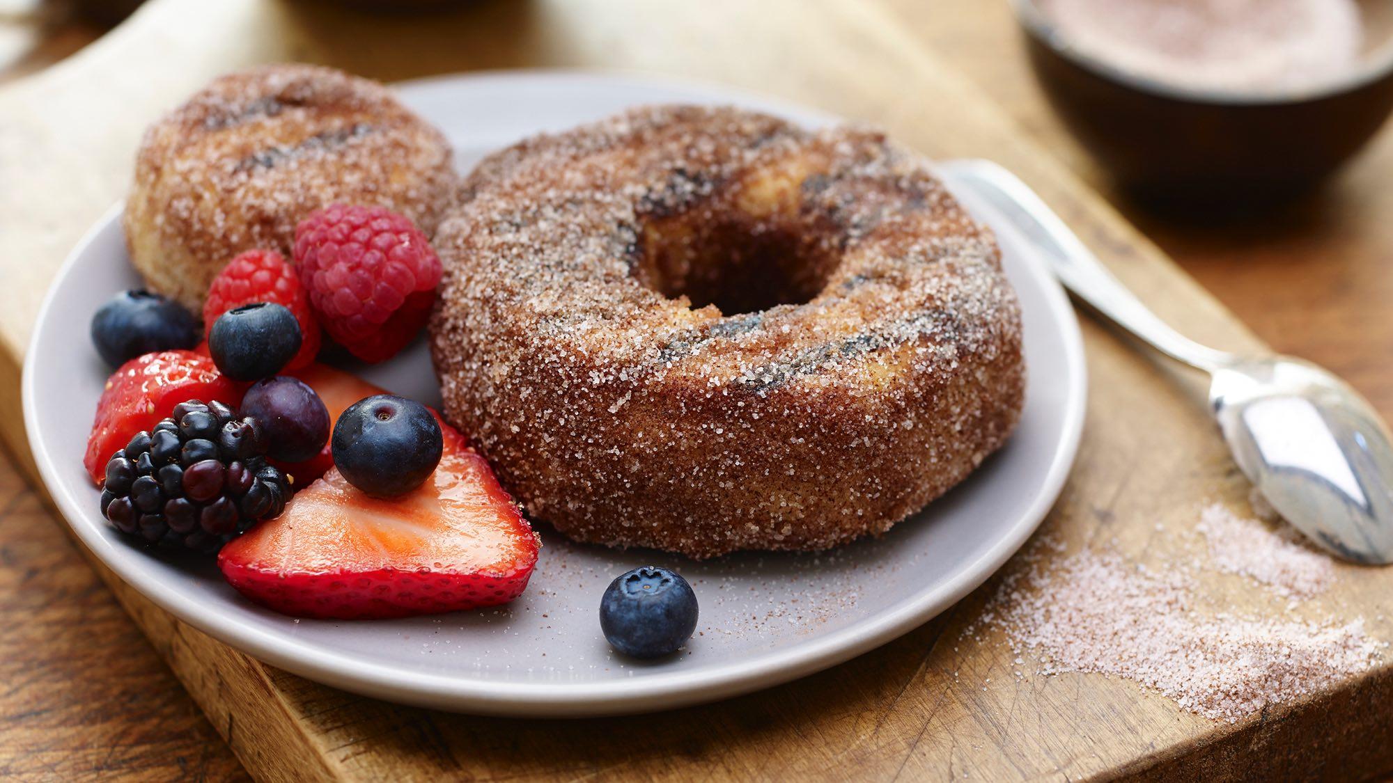 30 Days of Grilled Desserts - Cinnamon Sugar Grilled Donuts via McCormick | https://www.roseclearfield.com