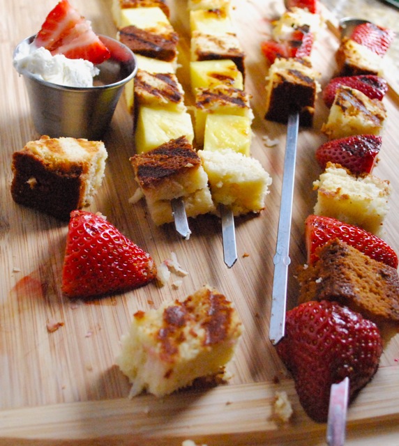 30 Days of Grilled Desserts - Grilled Shortcake Skewers via Betsy Life | https://www.roseclearfield.com