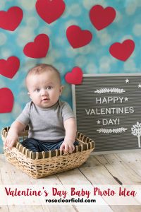 Valentine's Day Baby Photo Idea | https://www.roseclearfield.com