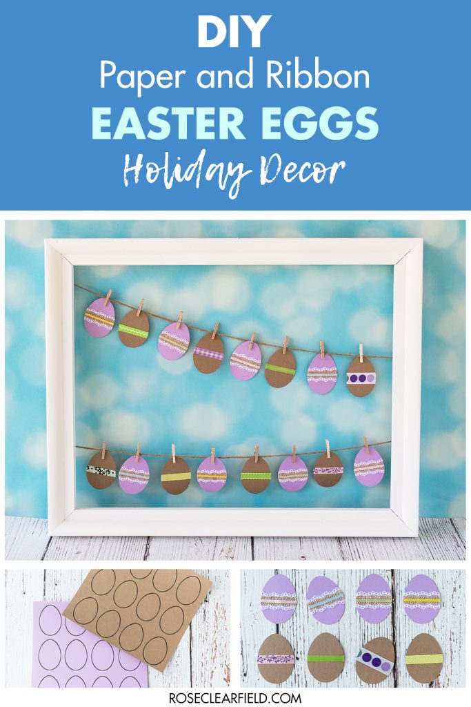 DIY Paper and Ribbon Easter Eggs Holiday Decor