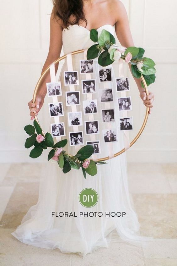 Unique Mother's Day Photo Gift Ideas - DIY Floral Photo Hoop via Style Me Pretty | https://www.roseclearfield.com