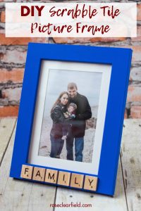 DIY Scrabble Tile Picture Frame. Easy home decor project! #DIY #scrabbletiles #homedecor #pictureframe | https://www.roseclearfield.com