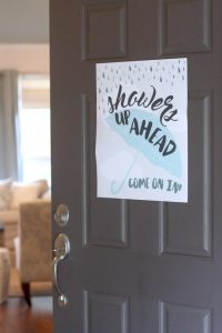 April Showers Bring May Flowers - Showers Up Ahead Sign via Prettiest Print Shop on Etsy | https://www.roseclearfield.com