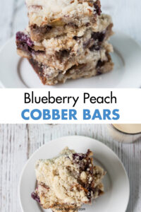 Blueberry Peach Cobbler Bars