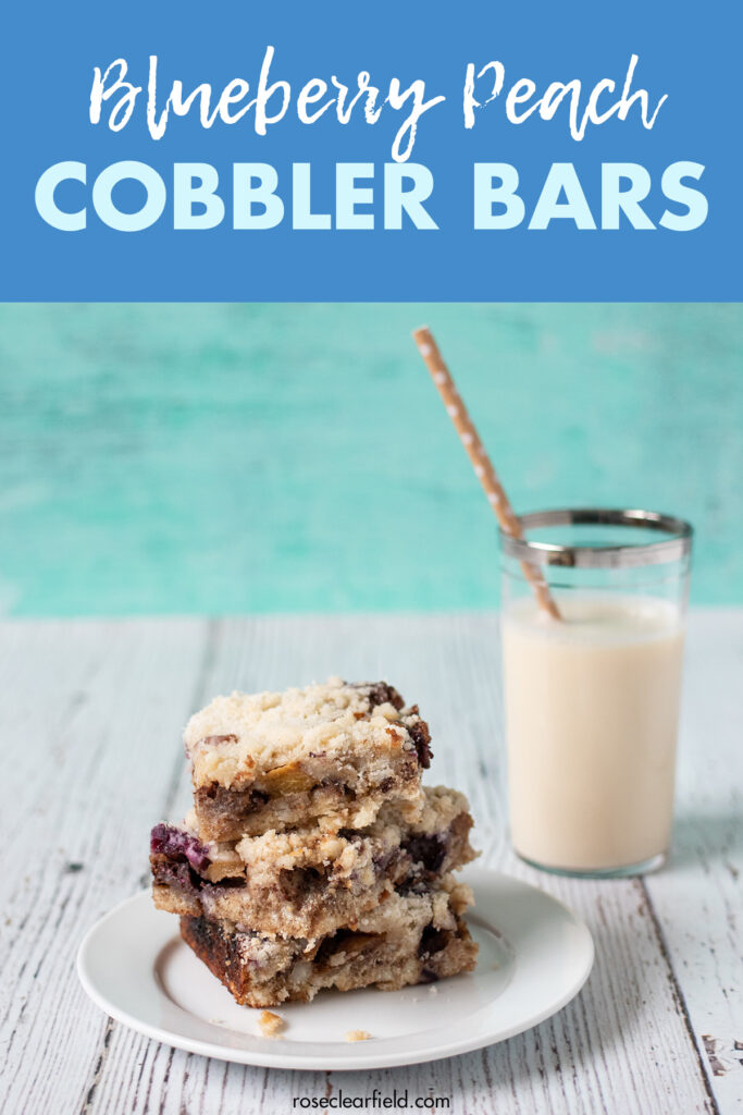 Blueberry Peach Cobbler Bars