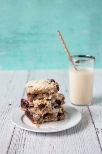 Blueberry Peach Cobbler Bars from The Pretty Dish