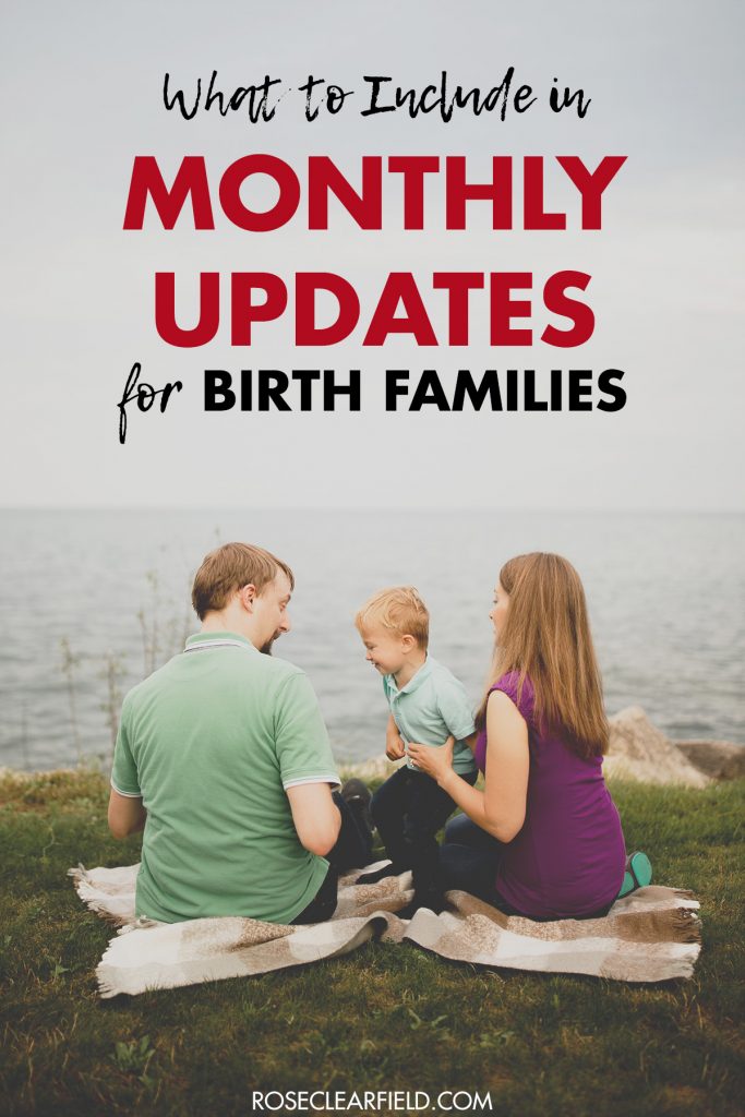 What to Include in Monthly Updates for Birth Families