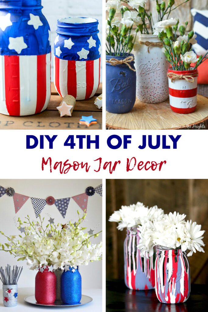 DIY 4th of July Mason Jar Decor