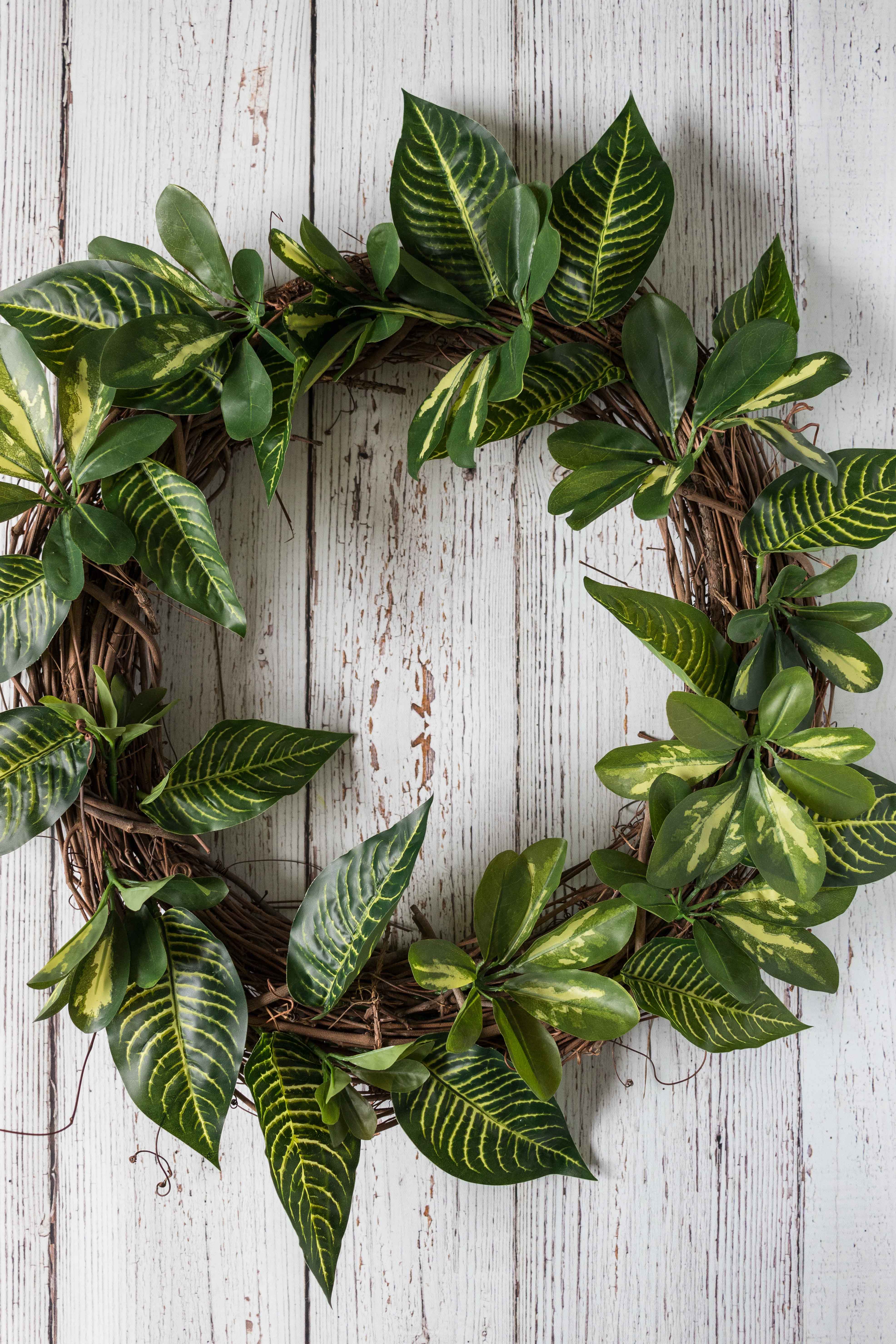 DIY Faux Greenery Wreath | https://www.roseclearfield.com