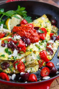 Breakfast for Dinner Ideas - Mediterranean Omelette via Closet Cooking | https://www.roseclearfield.com
