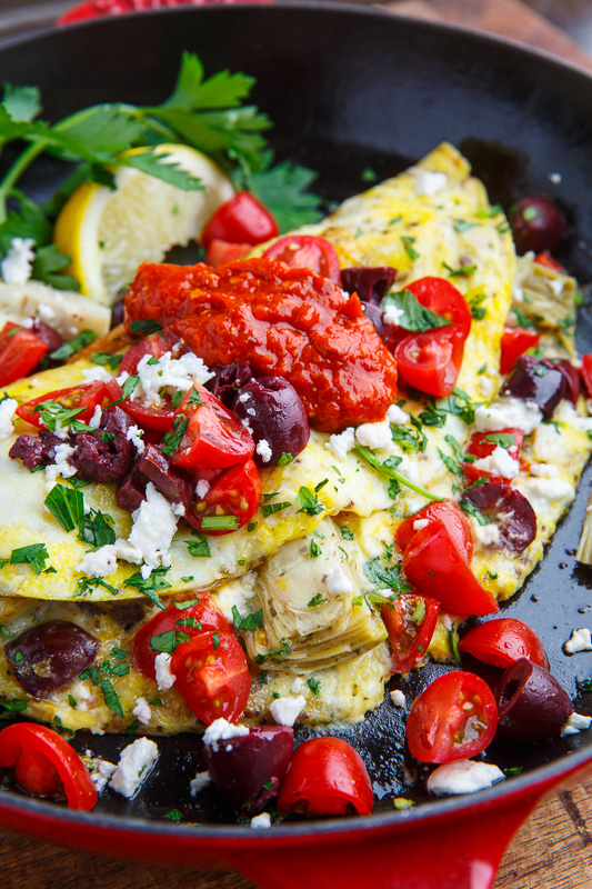 Breakfast for Dinner Ideas - Mediterranean Omelette via Closet Cooking | https://www.roseclearfield.com