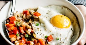 Savory Oatmeal Fried Egg Savory Nibbles