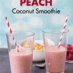 Raspberry Peach Coconut Smoothie