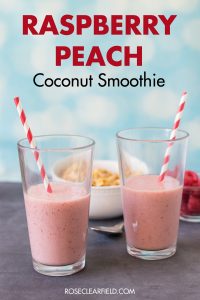 Raspberry Peach Coconut Smoothie