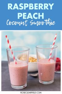 Raspberry Peach Coconut Smoothie