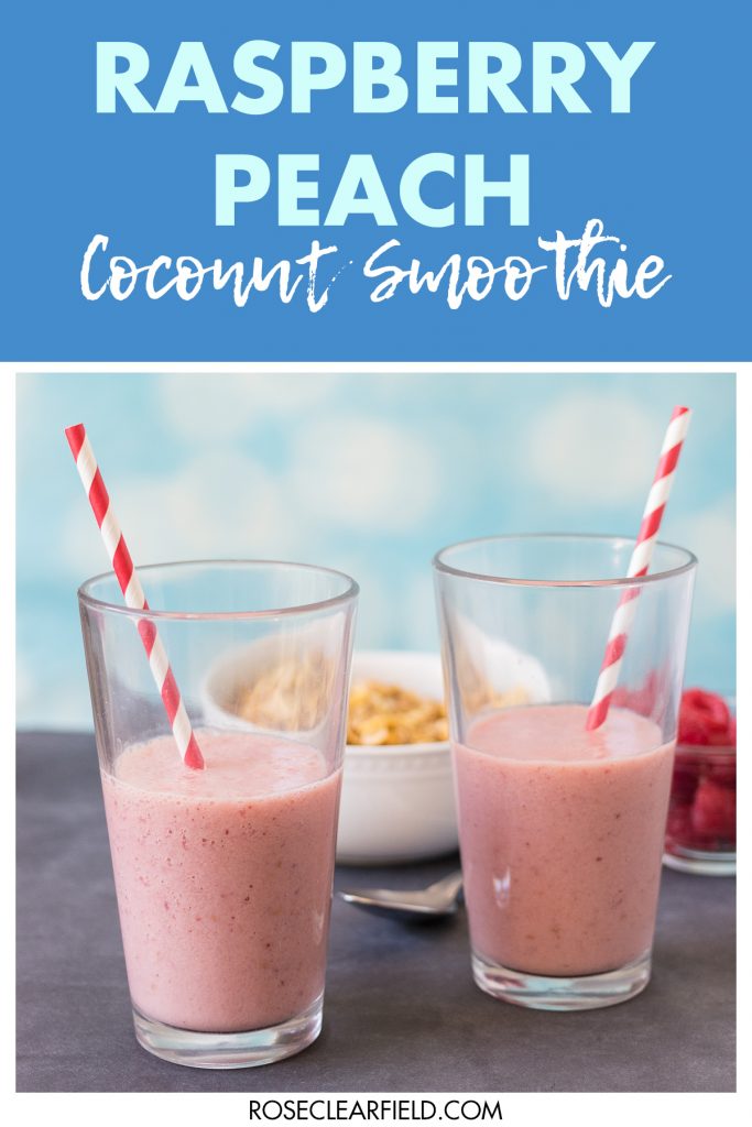 Raspberry Peach Coconut Smoothie