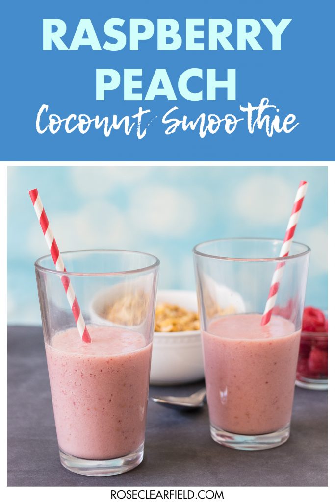 Raspberry Peach Coconut Smoothie