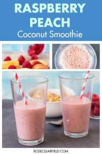 Raspberry Peach Coconut Smoothie